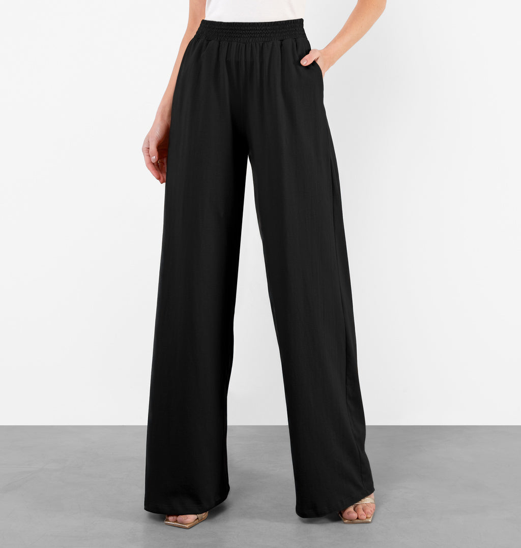 Calça Pantalona Em Meia Malha