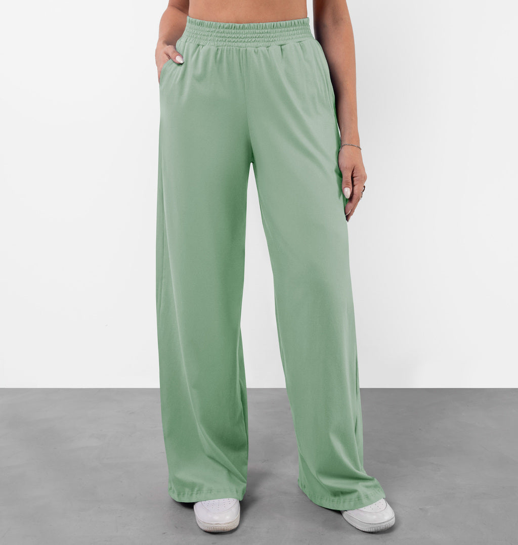 Calça Pantalona Em Meia Malha