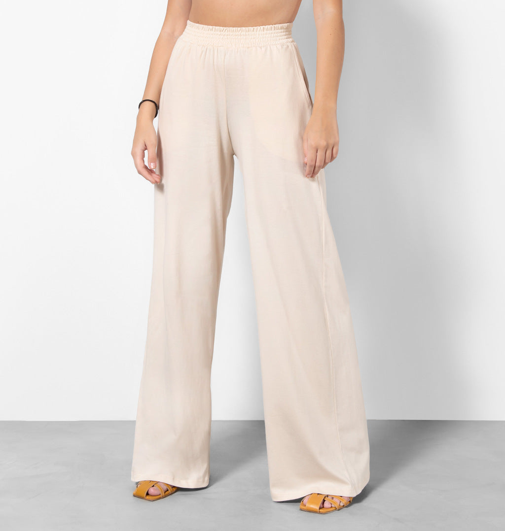 Calça Pantalona Em Meia Malha