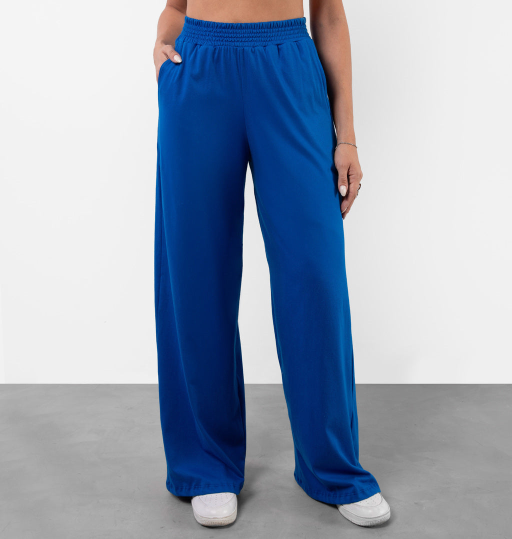 Calça Pantalona Em Meia Malha