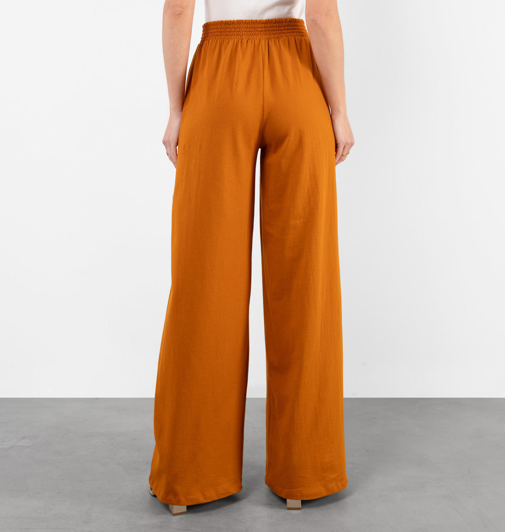Calça Pantalona Em Meia Malha