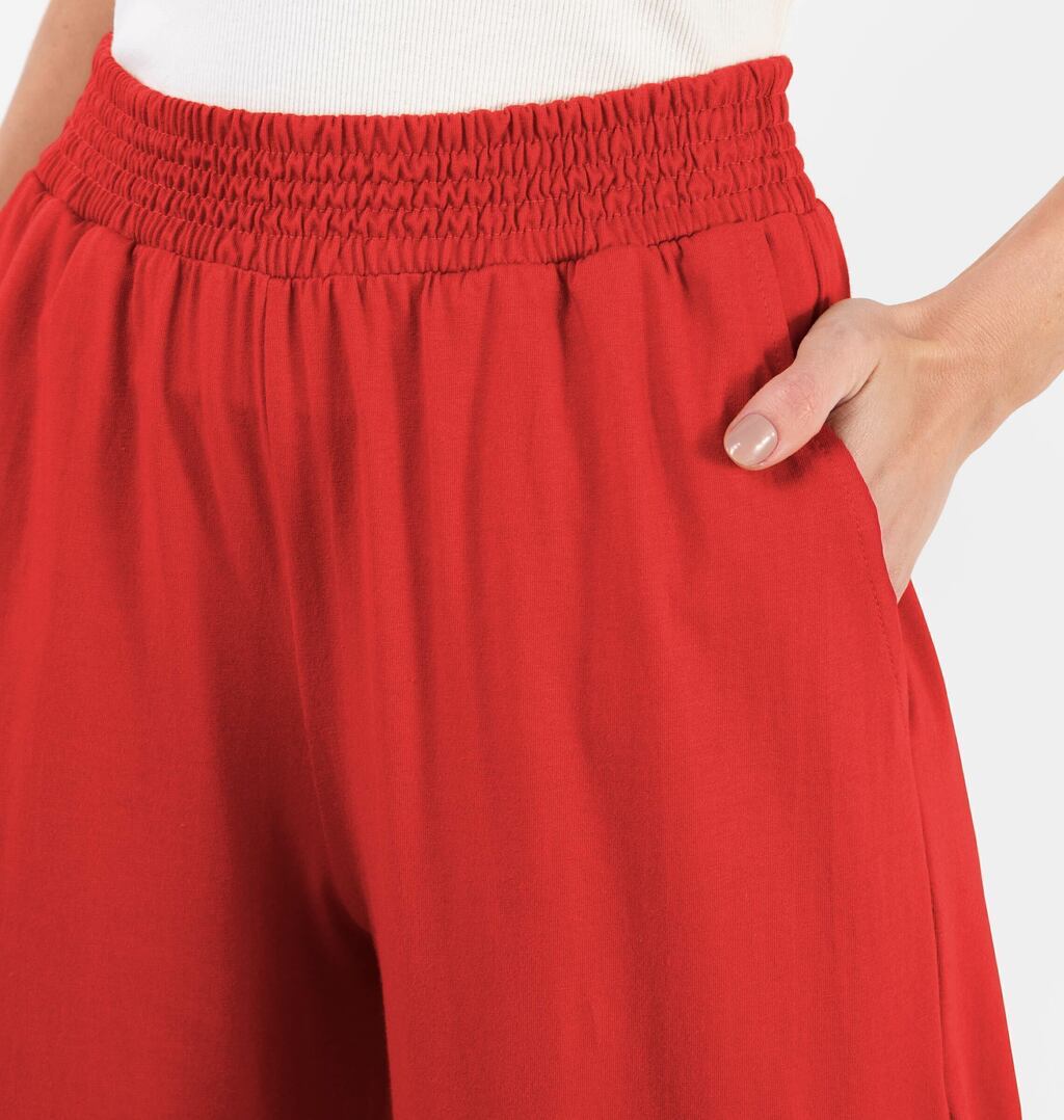 Calça Pantalona Em Meia Malha