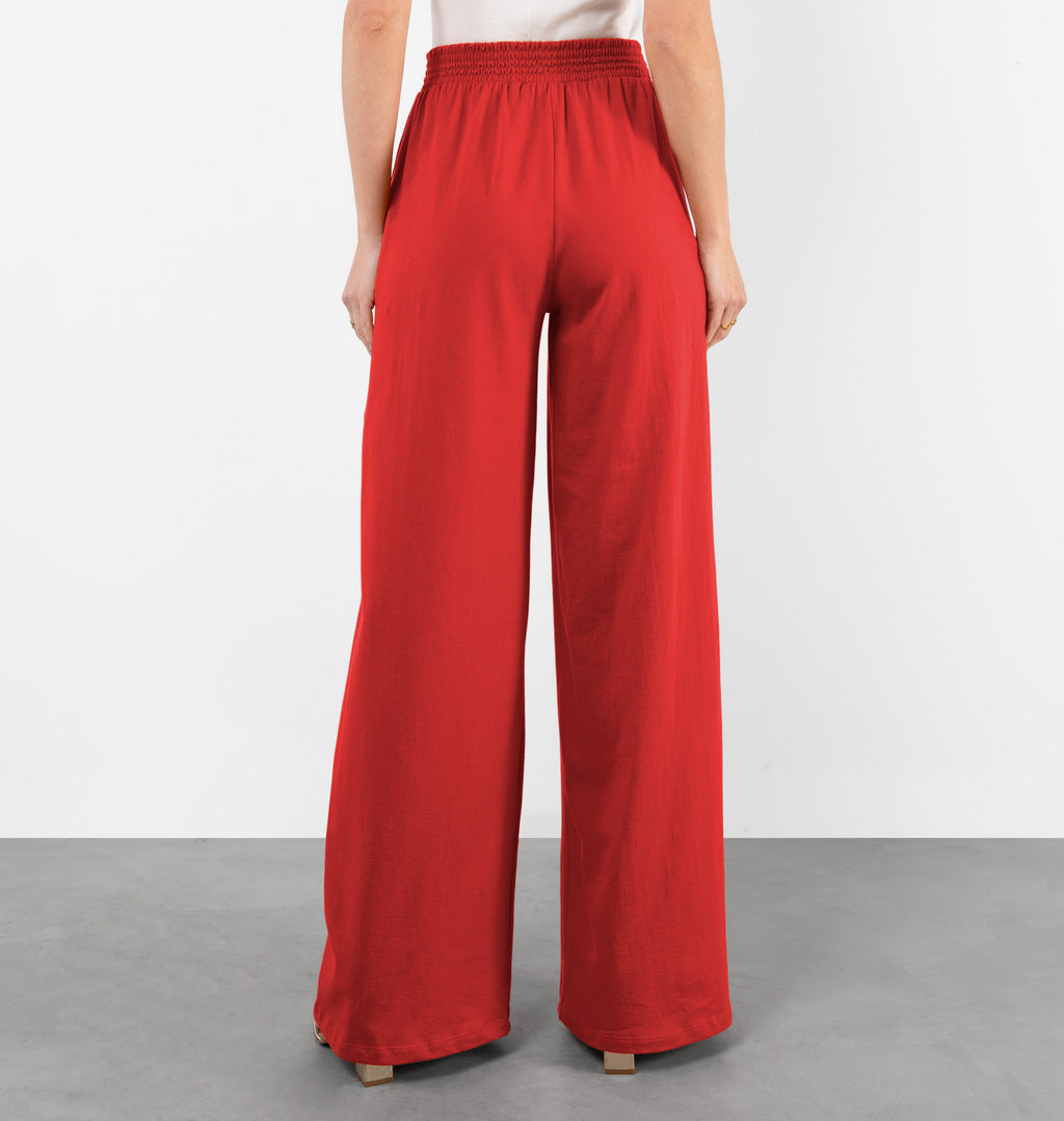 Calça Pantalona Em Meia Malha