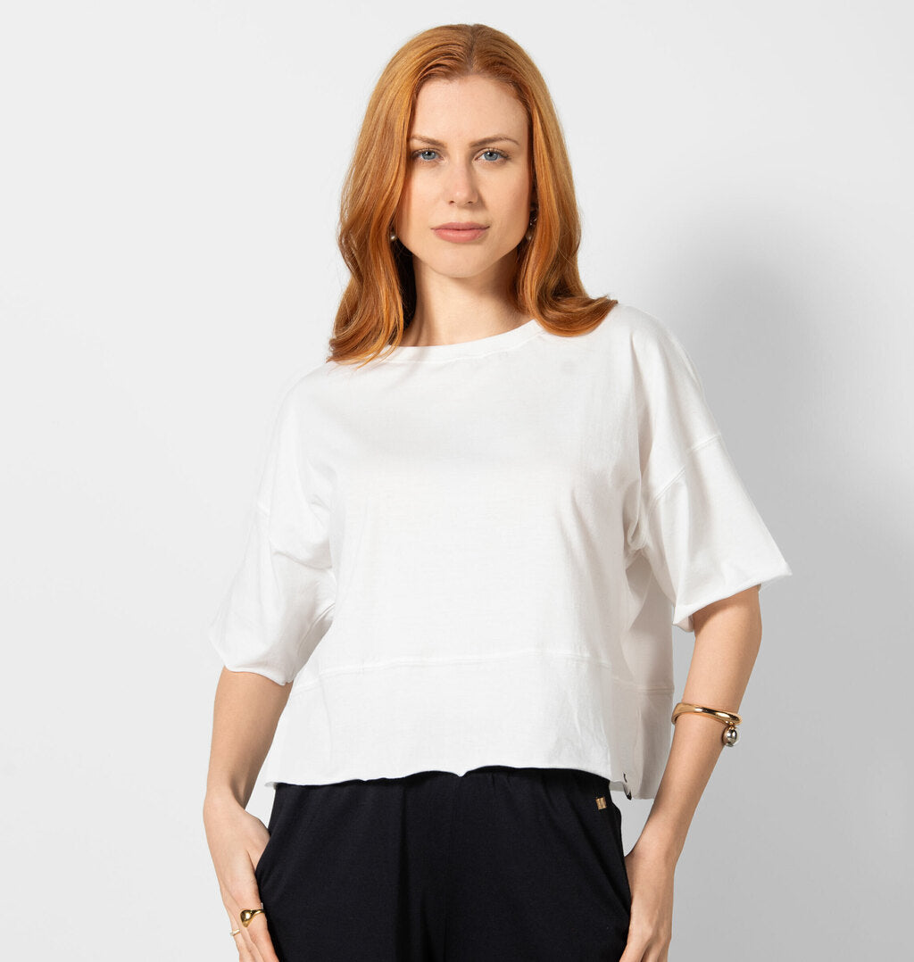 T-shirt Meia Malha A Fio