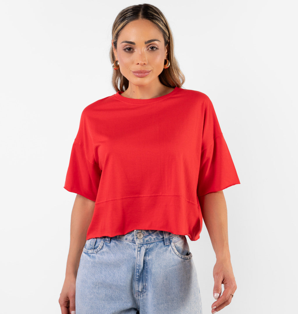 T-shirt Meia Malha A Fio