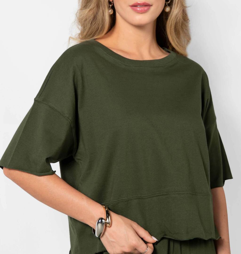 T-shirt Meia Malha A Fio