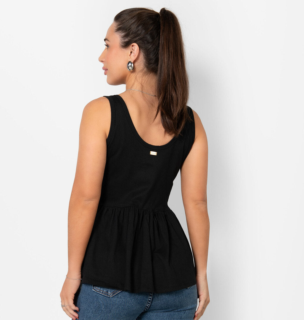 Regata Peplum Em Meia Malha