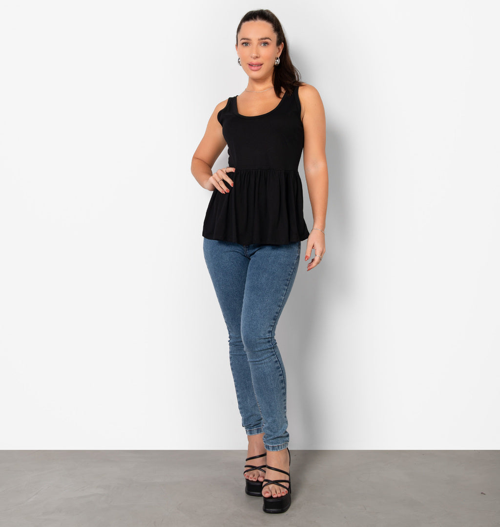 Regata Peplum Em Meia Malha