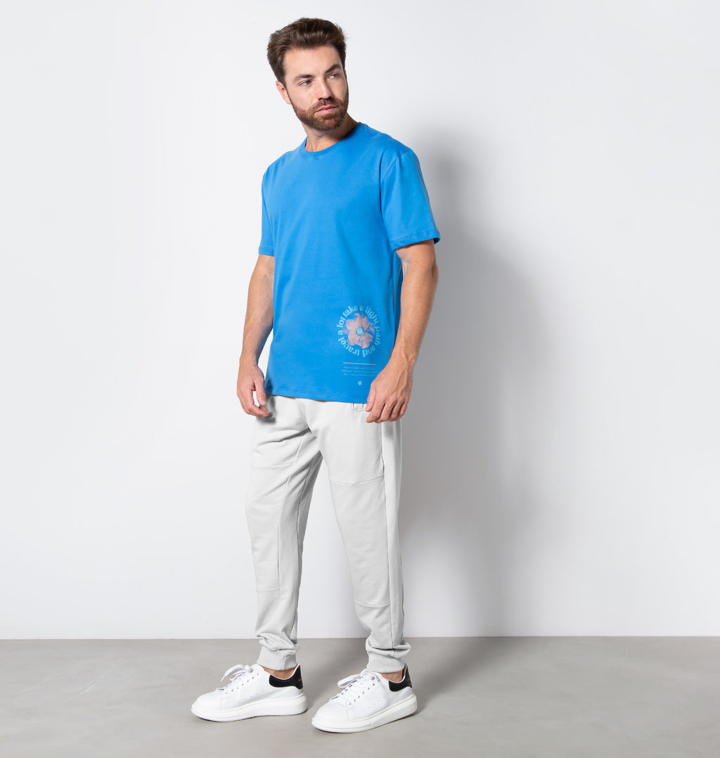 Calça Jogger Com Recorte Em Moletinho