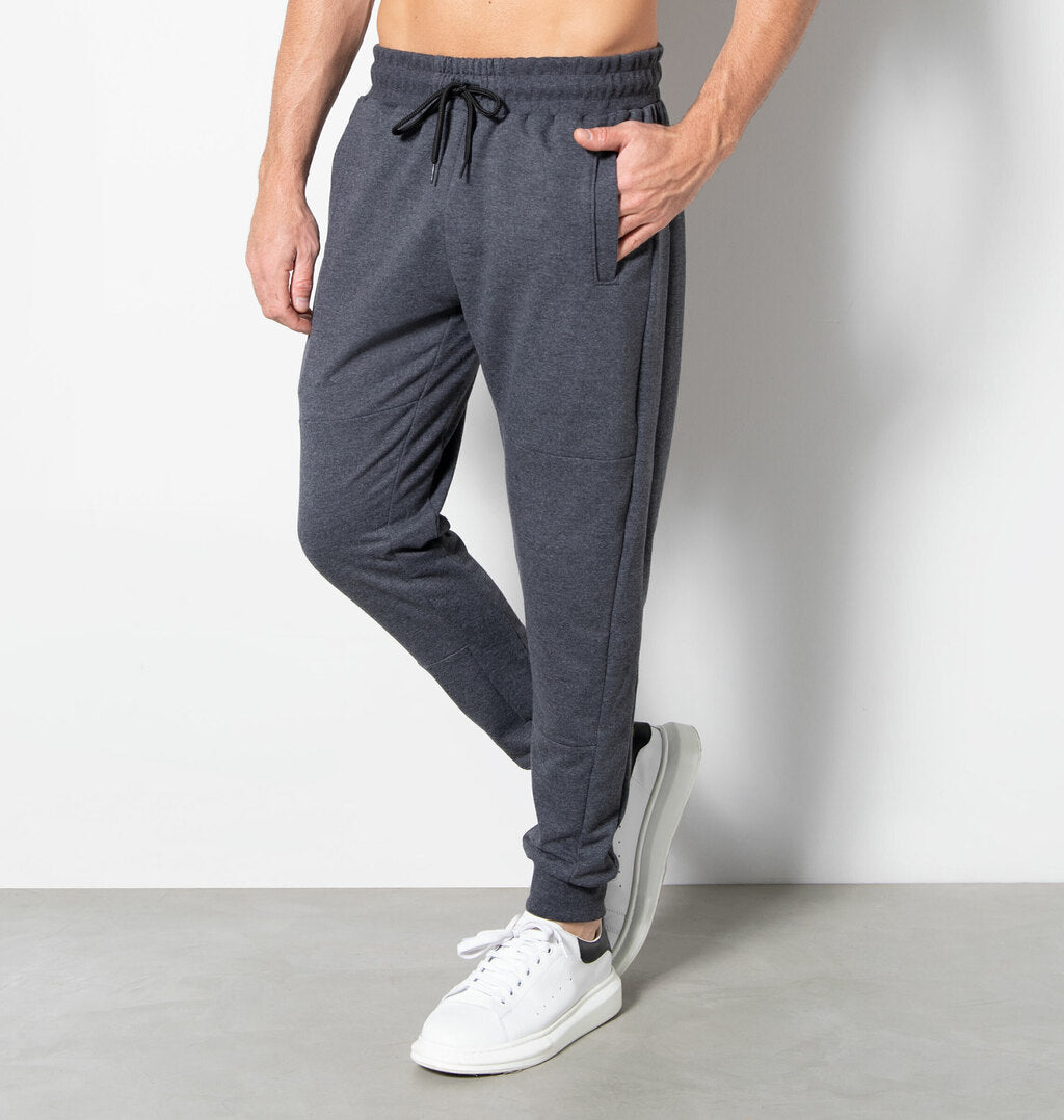 Calça Jogger Com Recorte Em Moletinho