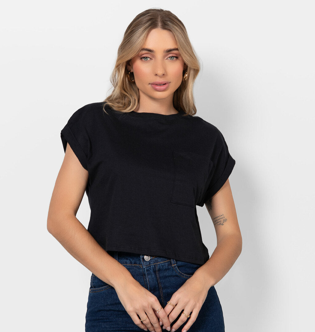 T-shirt Over Com Bolso
