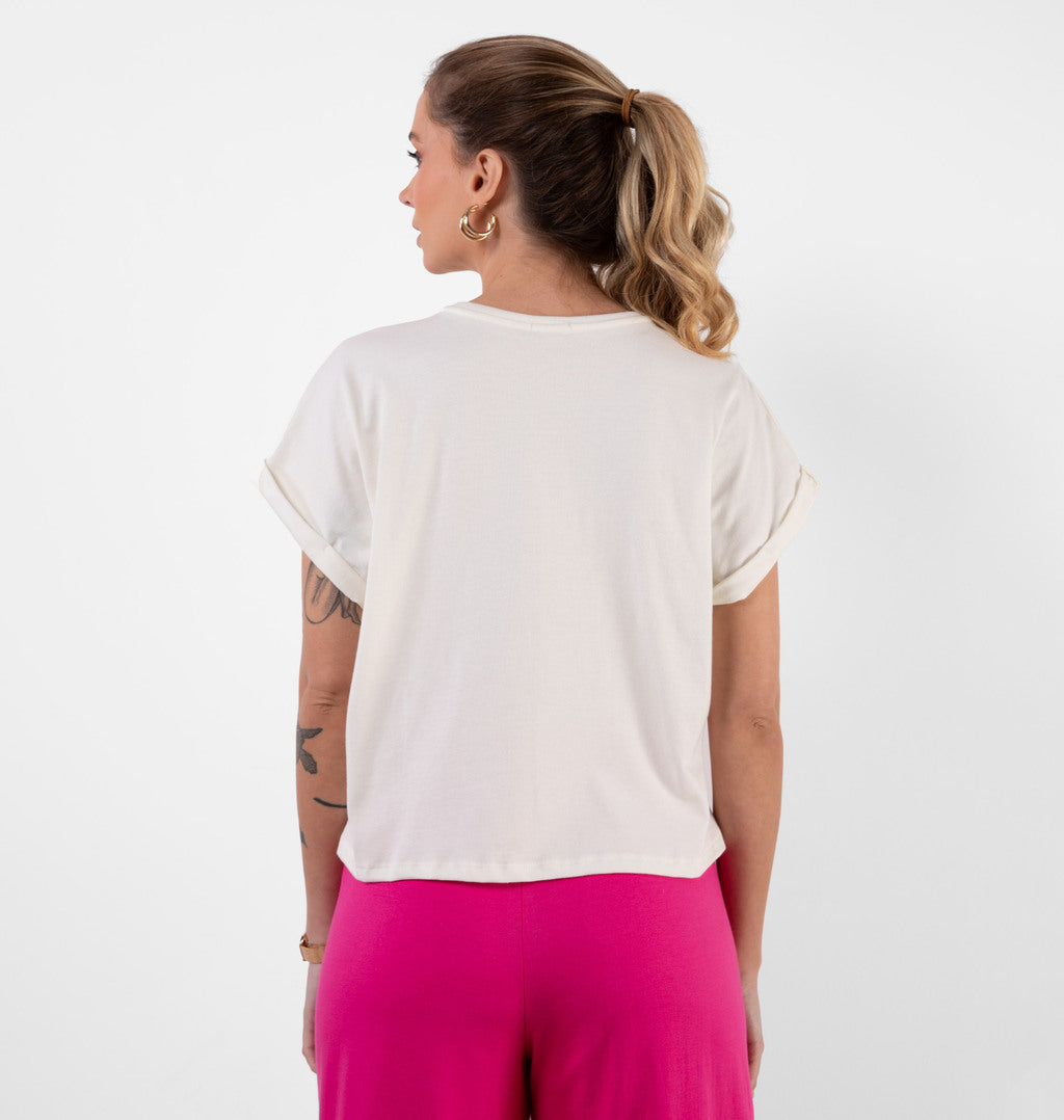 T-shirt Over Com Bolso