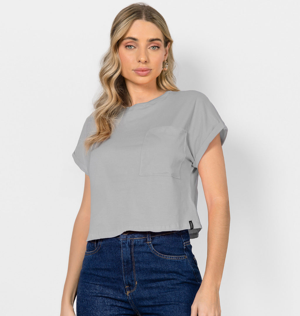 T-shirt Over Com Bolso