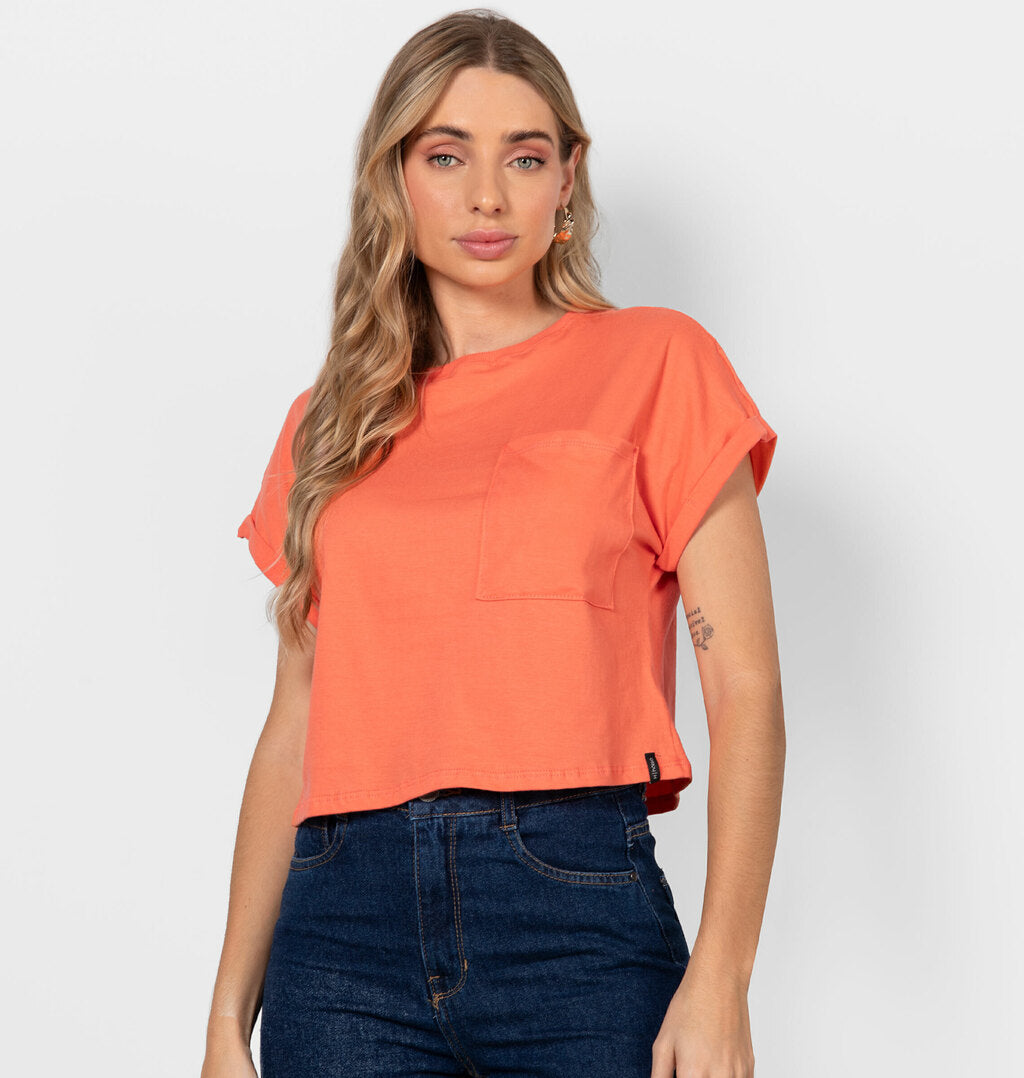 T-shirt Over Com Bolso