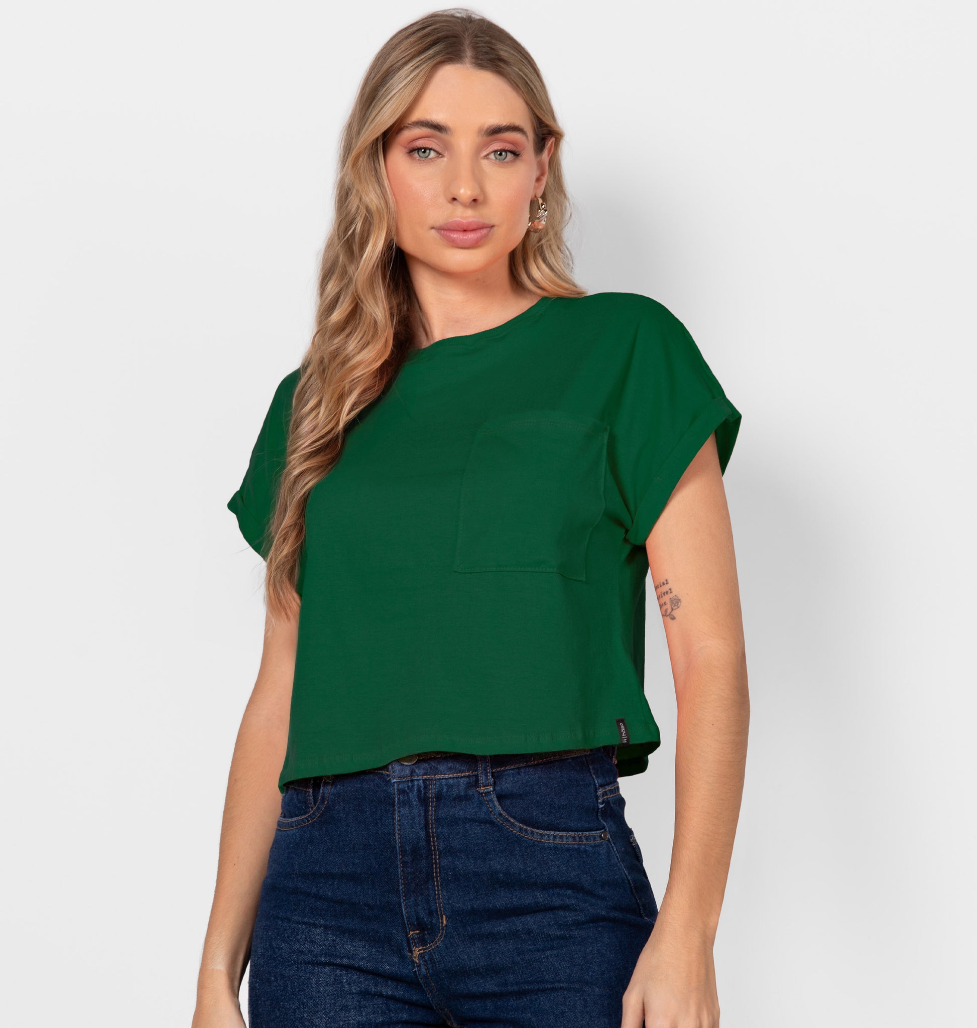 T-shirt Over Com Bolso