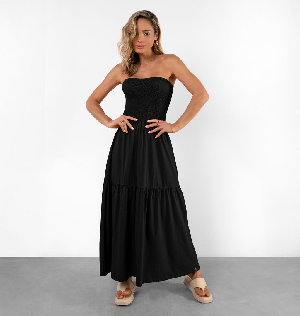 Vestido Midi Com Recorte Maria Tomara Que Caia