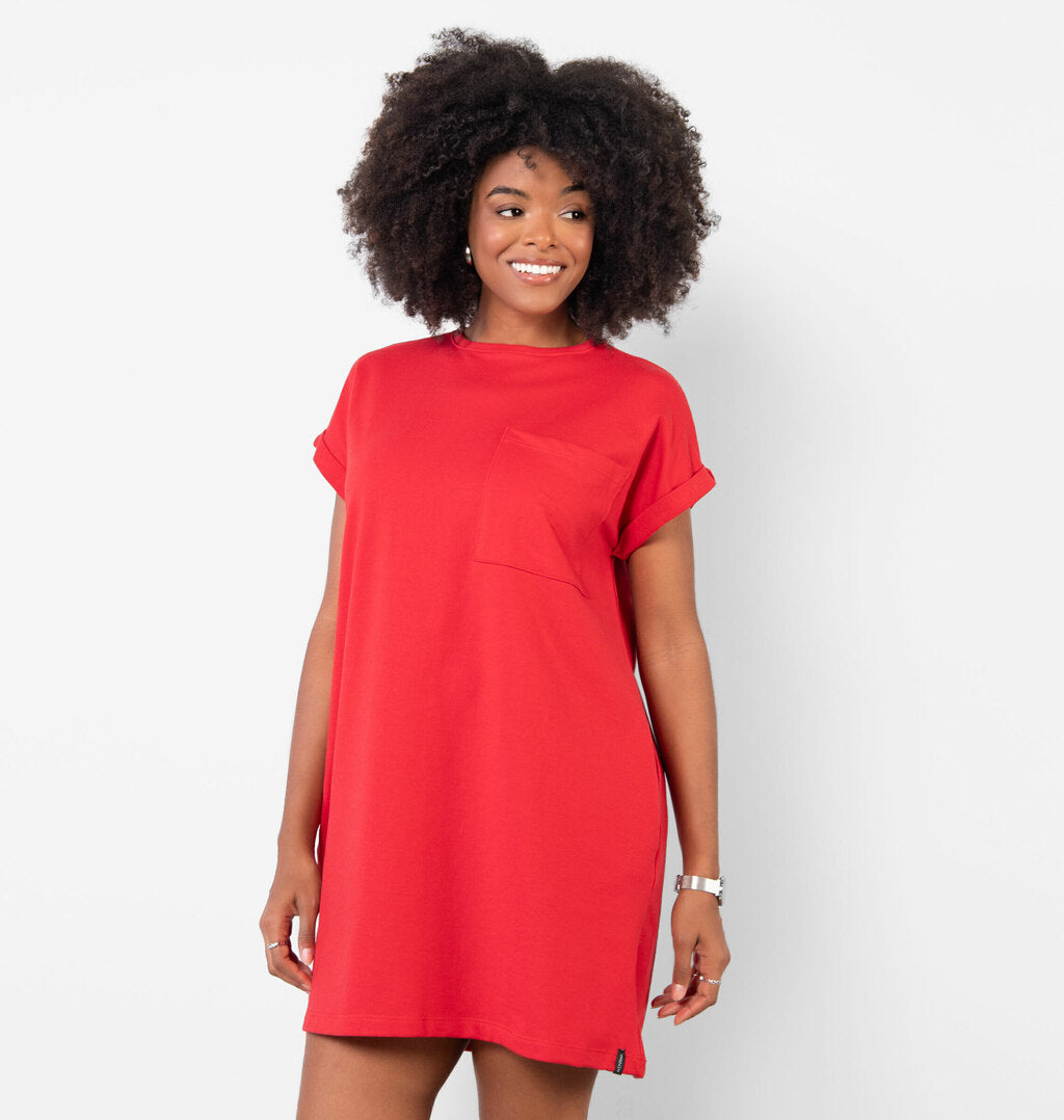 Vestido Tee Dress Curto Com Bolso