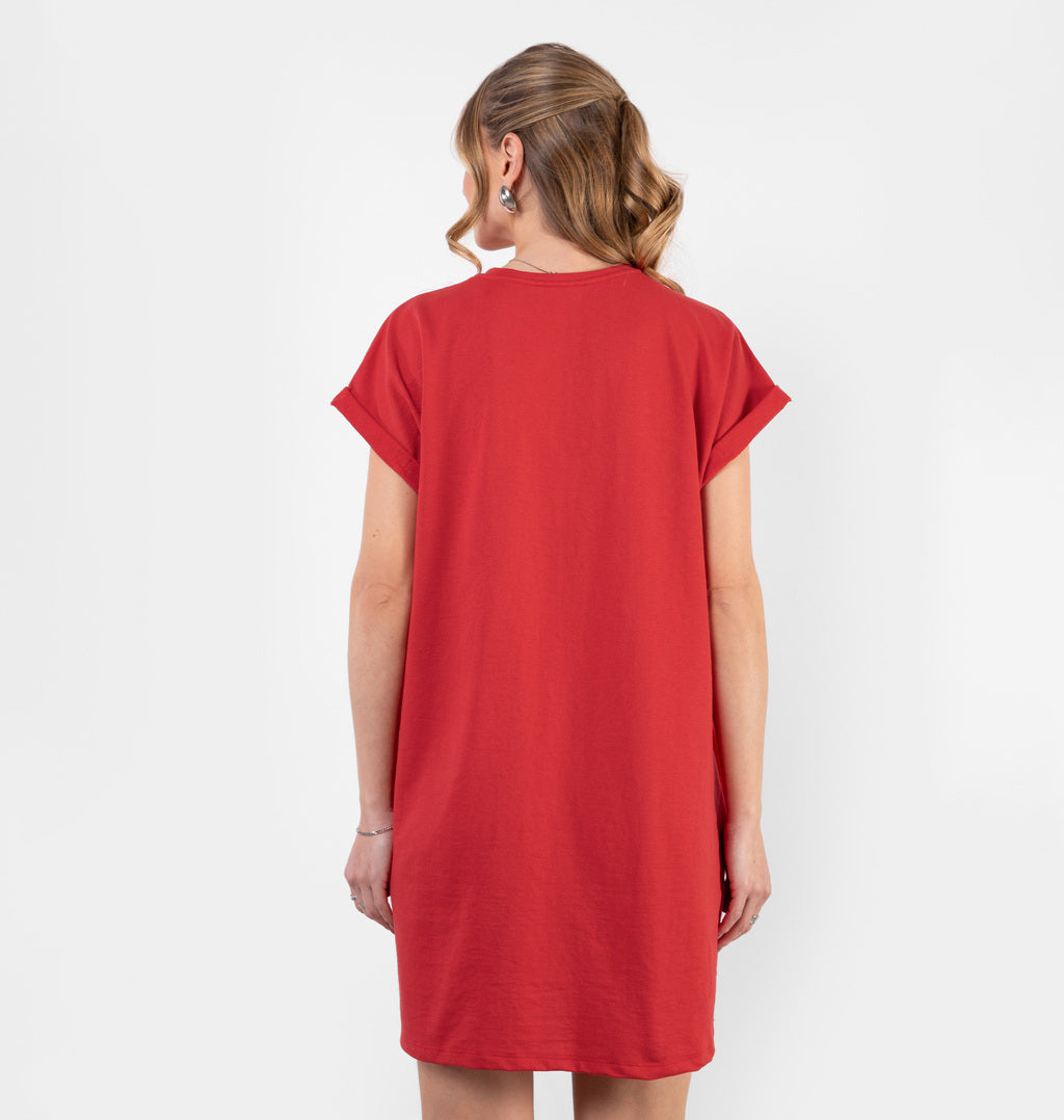 Vestido Tee Dress Curto Com Bolso