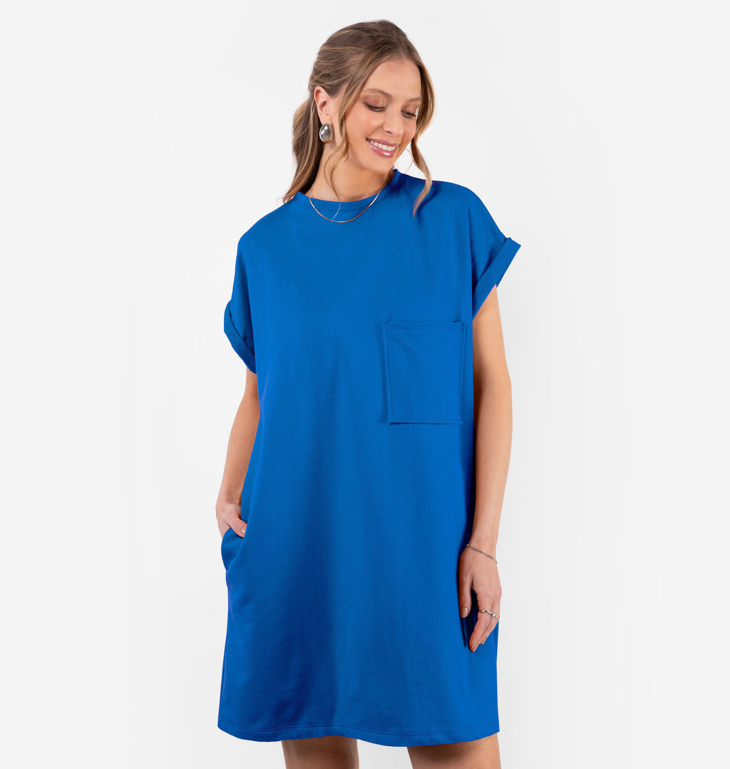 Vestido Tee Dress Curto Com Bolso