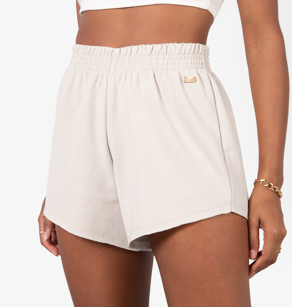 Short Cós Com Elástico Em Moletinho