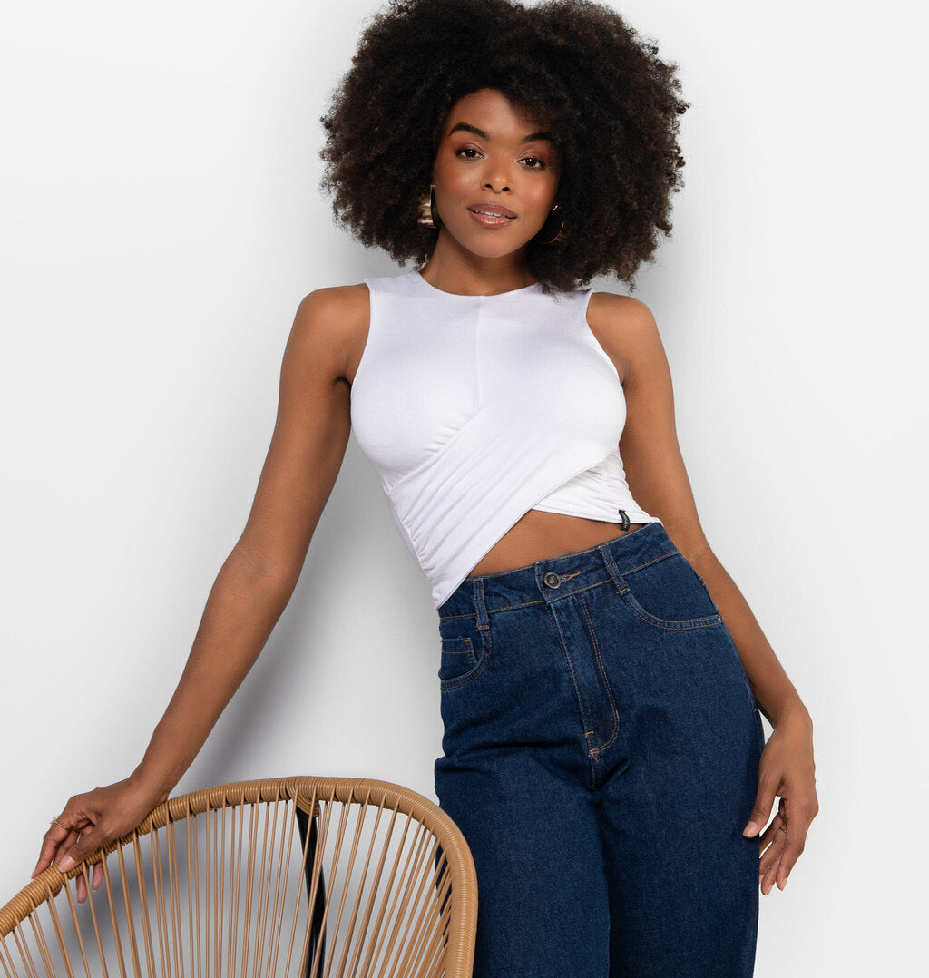 Cropped Regata Com Transpasse Frontal