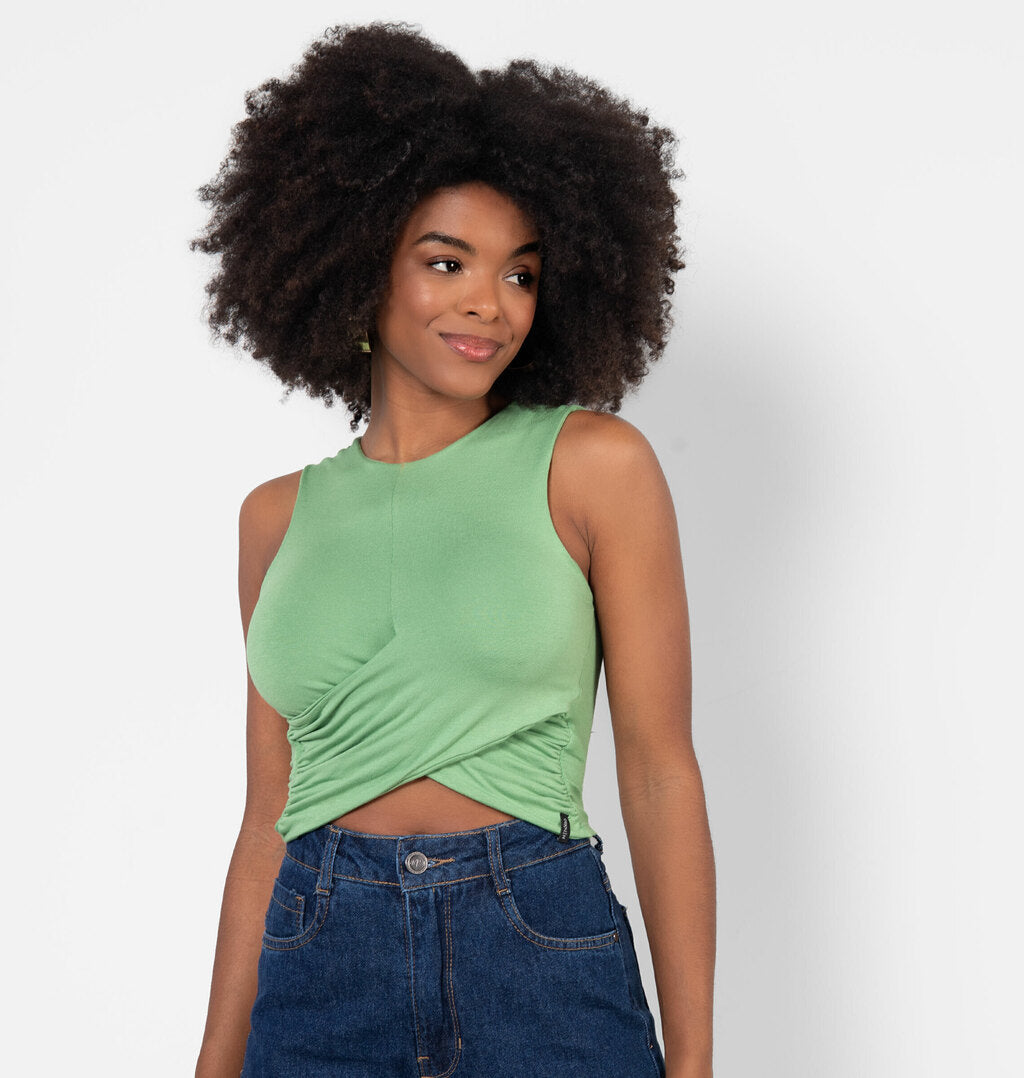 Cropped Regata Com Transpasse Frontal