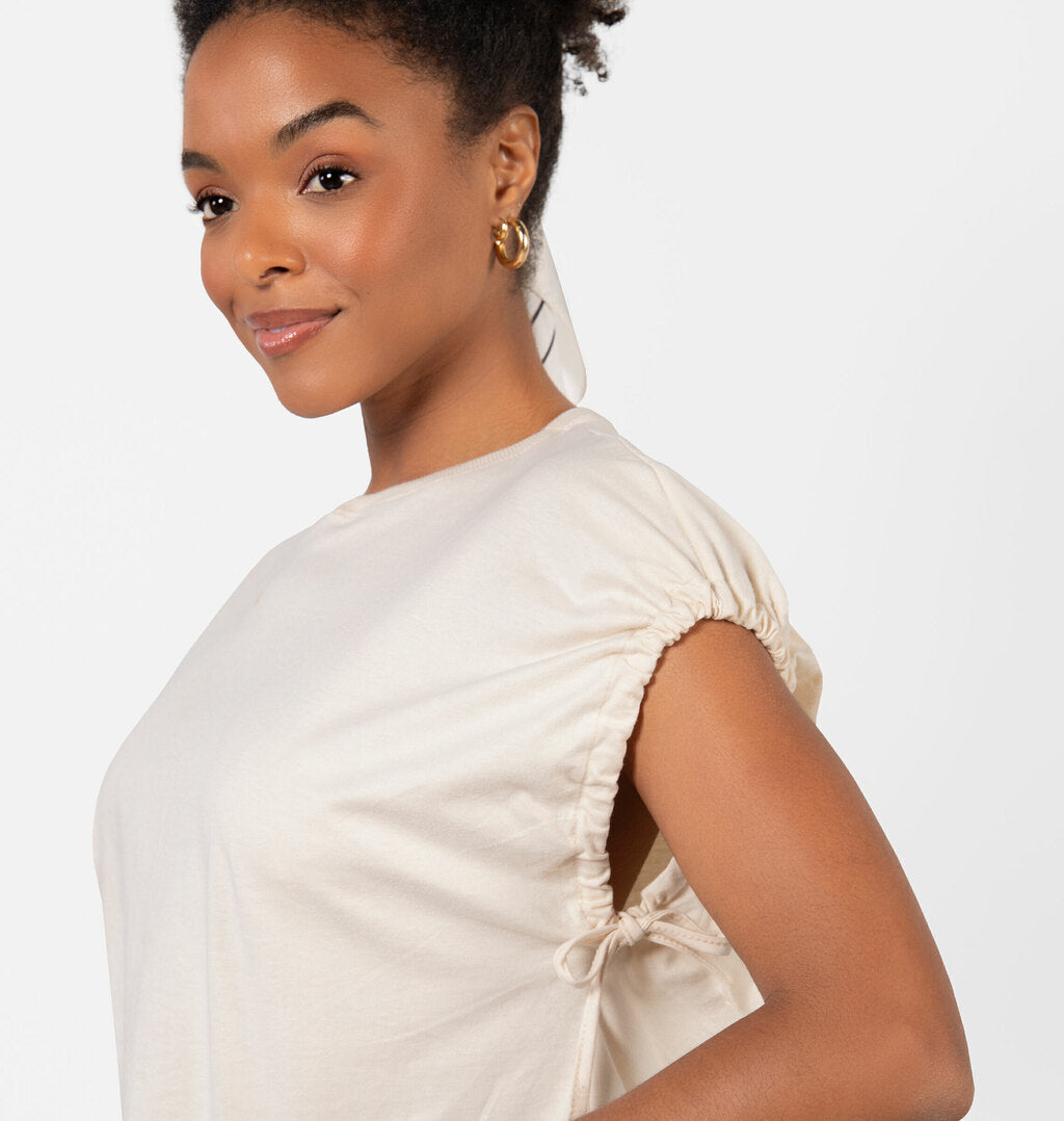 Blusa Muscle Tee Com Amarração Na Manga