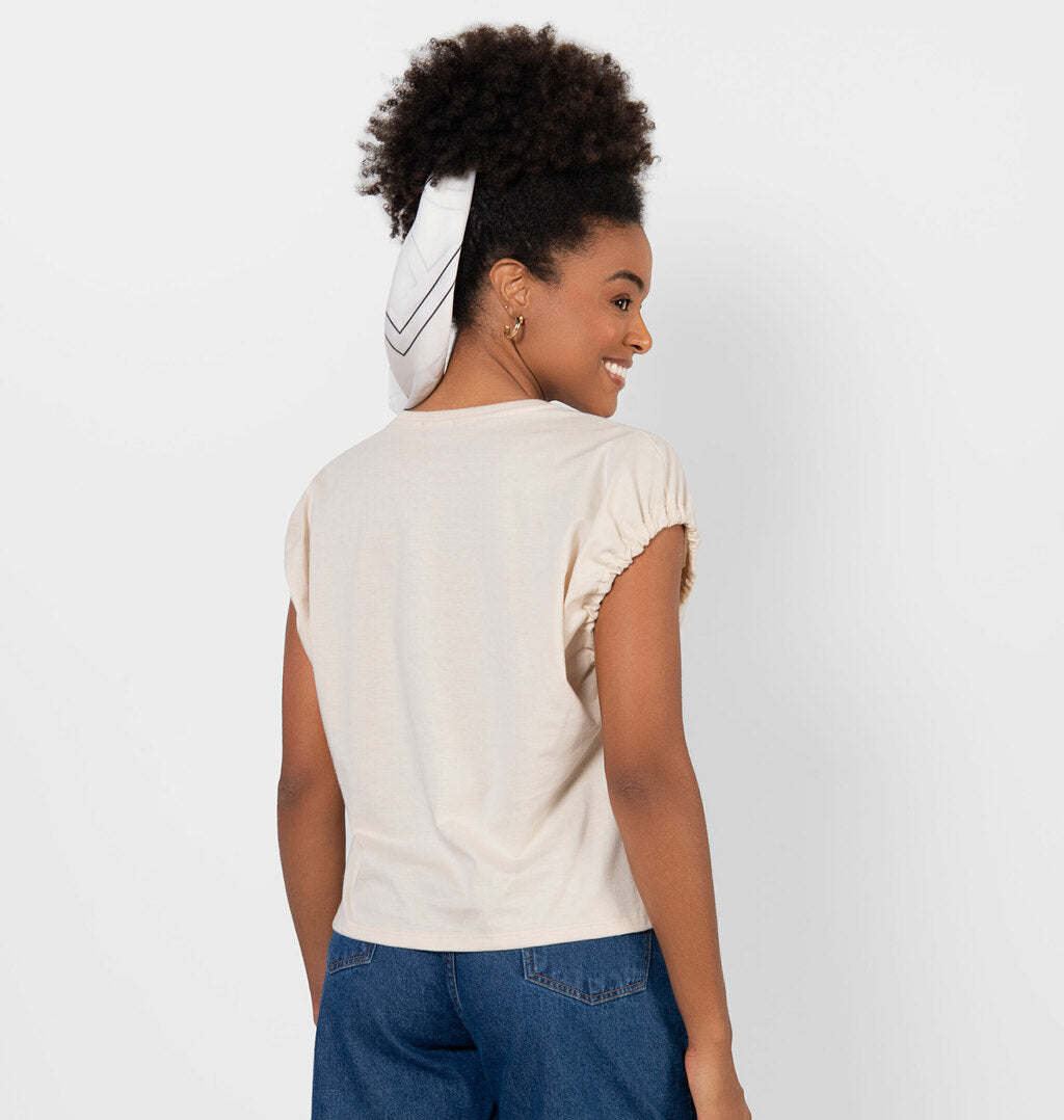 Blusa Muscle Tee Com Amarração Na Manga