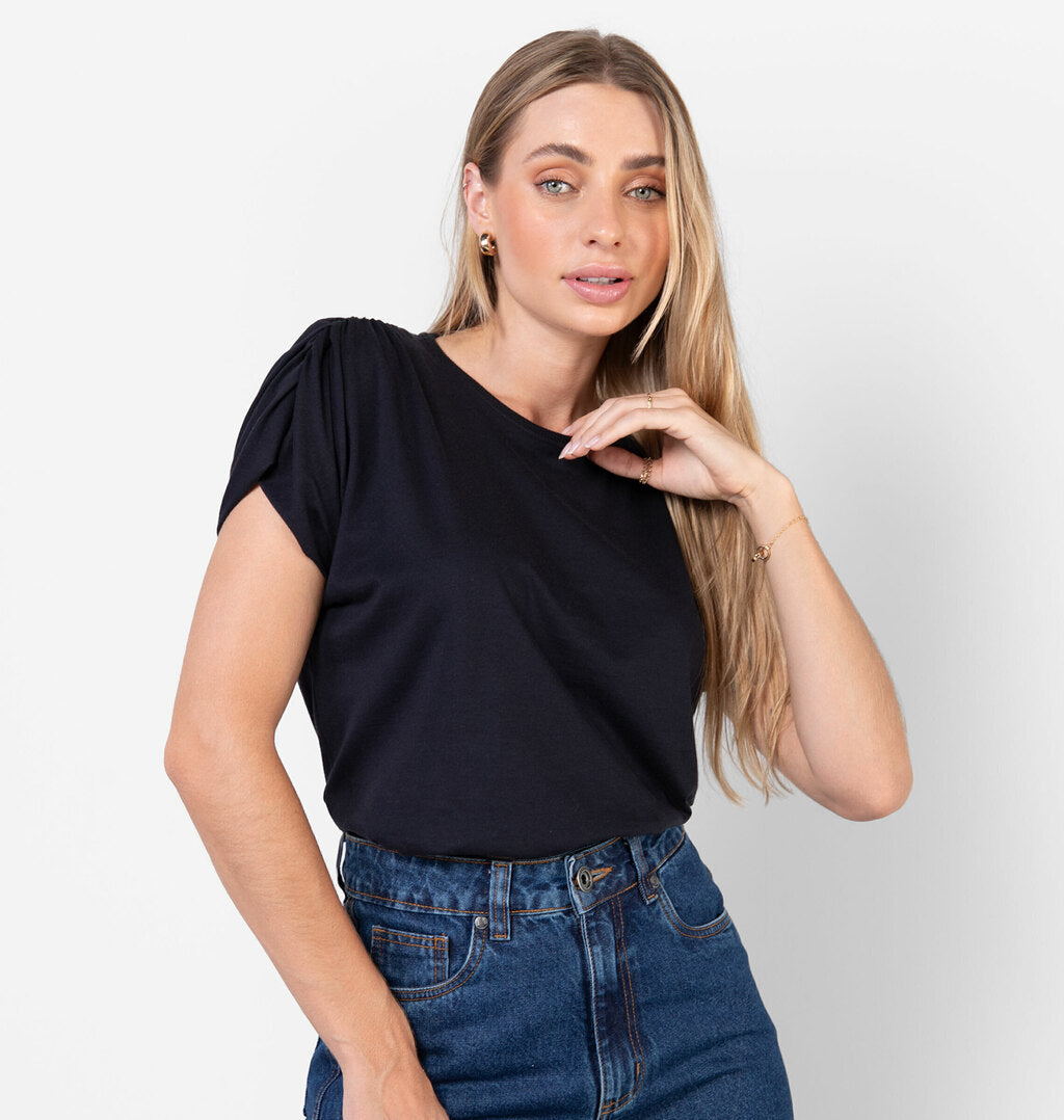 Blusa Muscle Tee Com Franzido