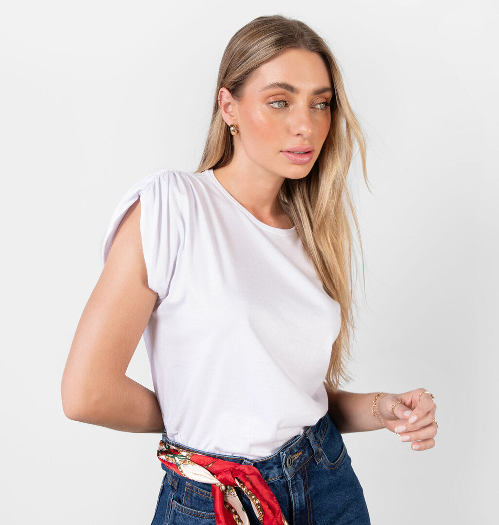 Blusa Muscle Tee Com Franzido
