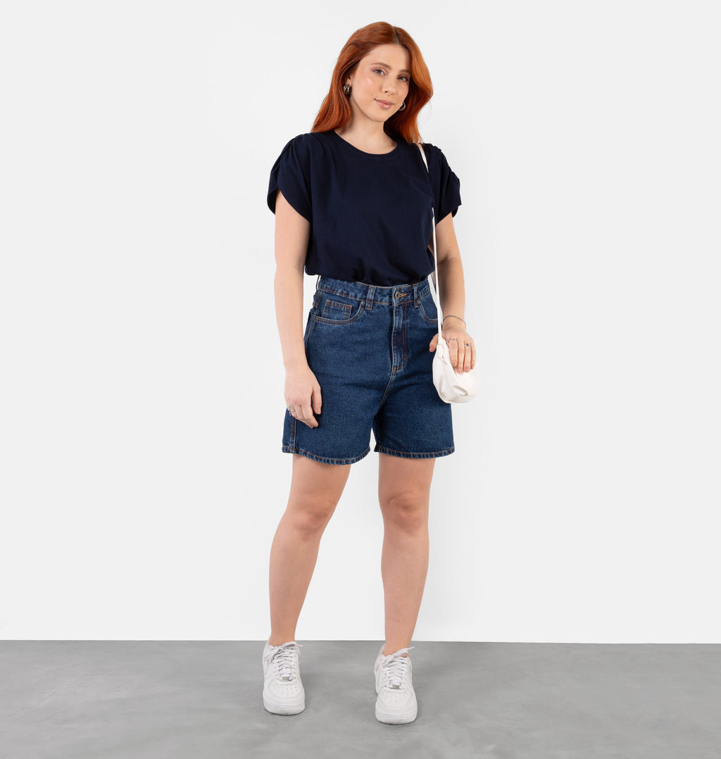 Blusa Muscle Tee Com Franzido