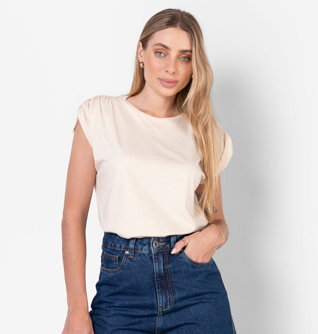 Blusa Muscle Tee Com Franzido