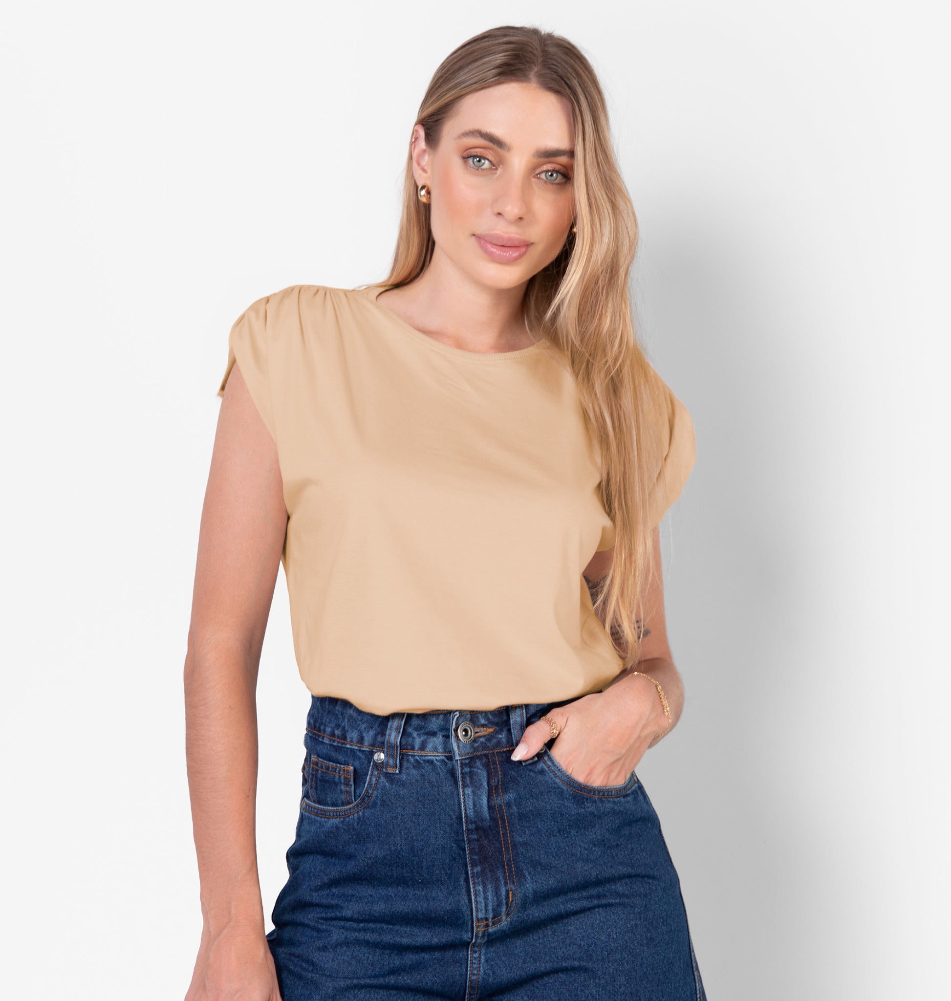 Blusa Muscle Tee Com Franzido