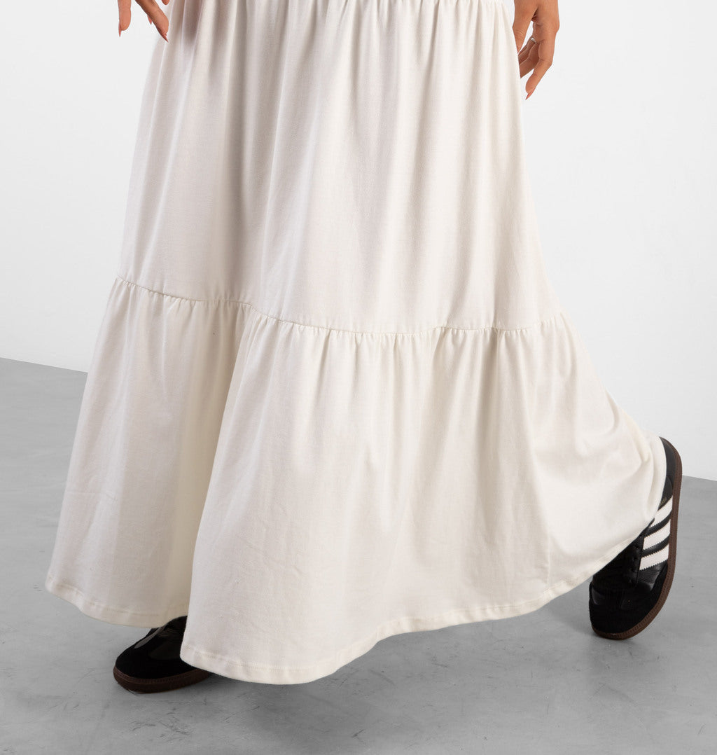 Vestido Tee Dress Longo Com Recorte Maria