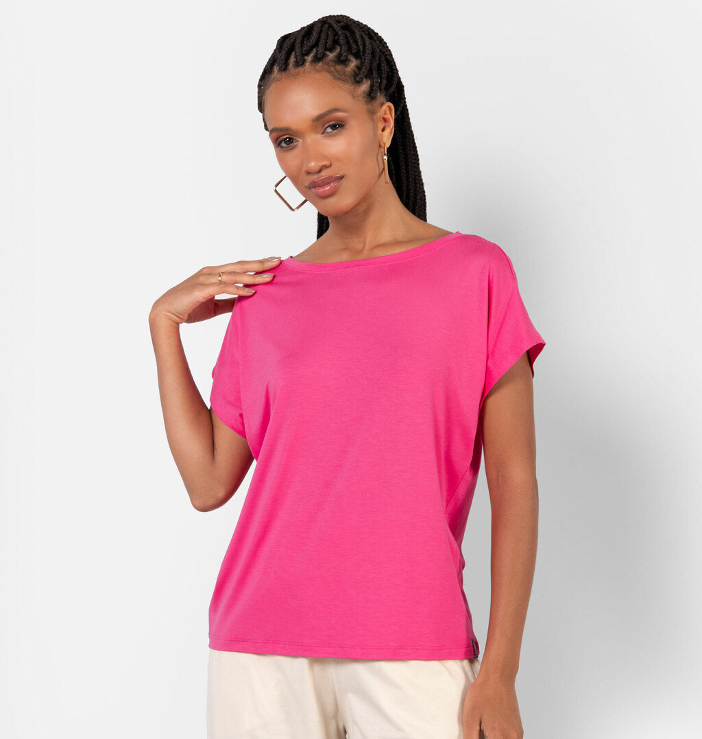 Blusa Básica Decote Canoa
