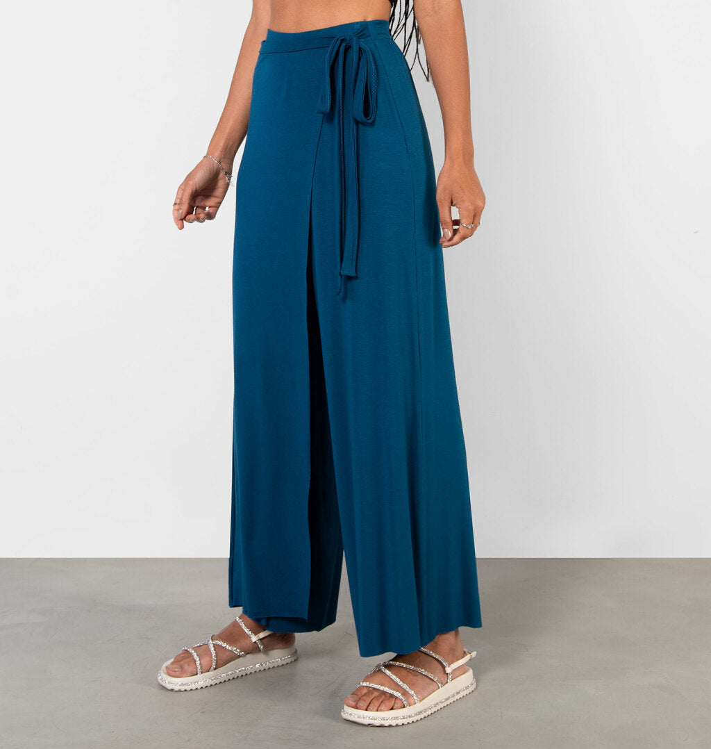 Calça Pareô Cropped Em Viscolycra