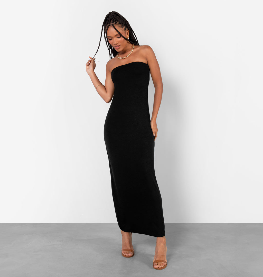 Vestido Longo Tomara Que Caia Com Fenda