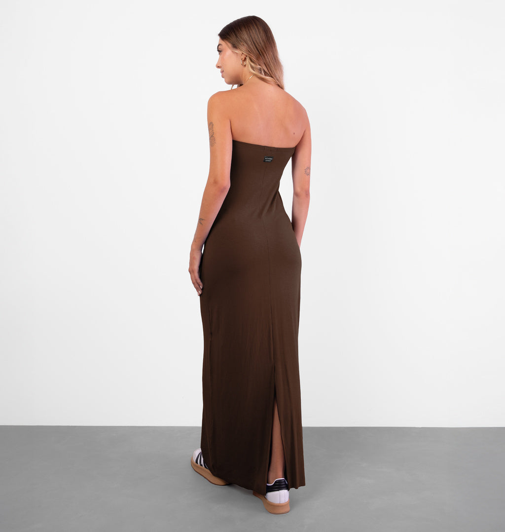 Vestido Longo Tomara Que Caia Com Fenda