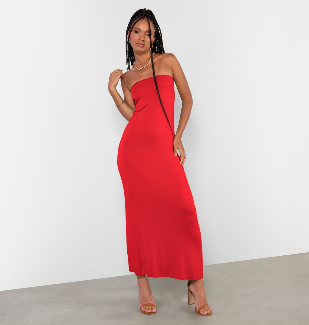Vestido Longo Tomara Que Caia Com Fenda