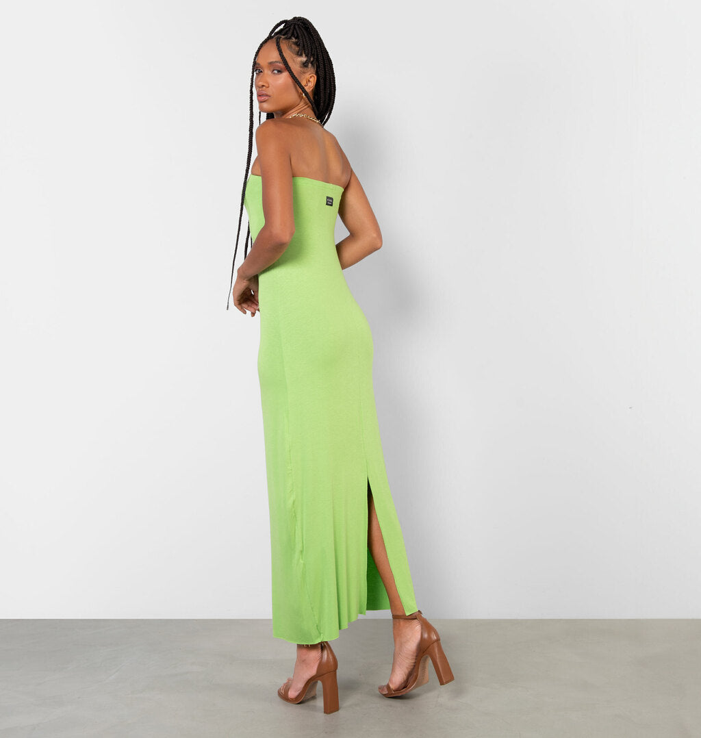 Vestido Longo Tomara Que Caia Com Fenda