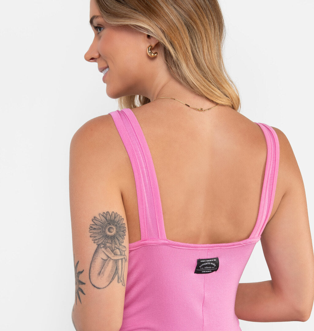 Vestido Midi Com Franzido Lateral