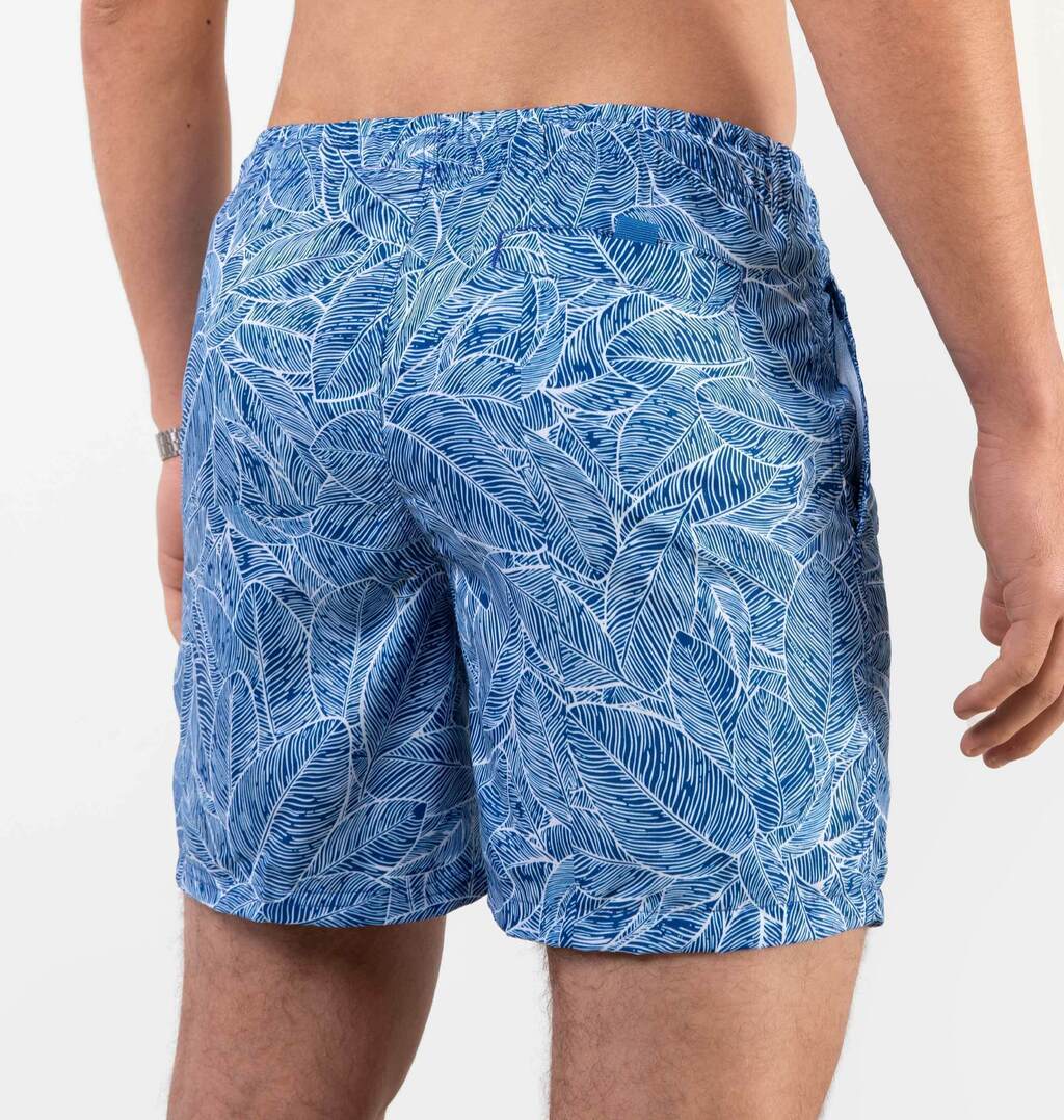 Short Estampa Tropical Com Bolsos