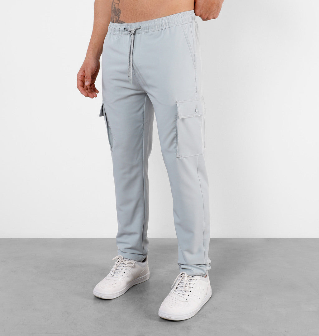 Calça Slim Com Bolso Cargo