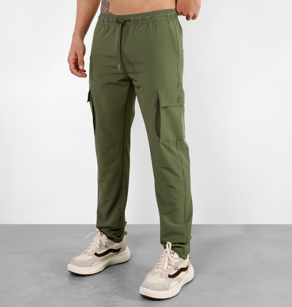 Calça Slim Com Bolso Cargo