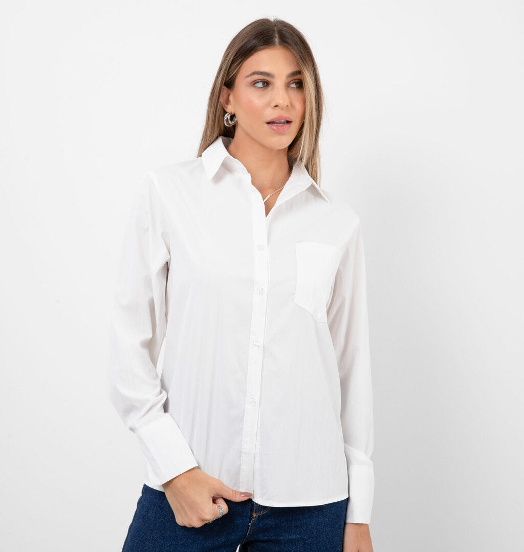 Camisa Manga Longa Com Abotoamento Frontal