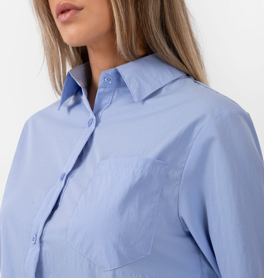 Camisa Manga Longa Com Abotoamento Frontal