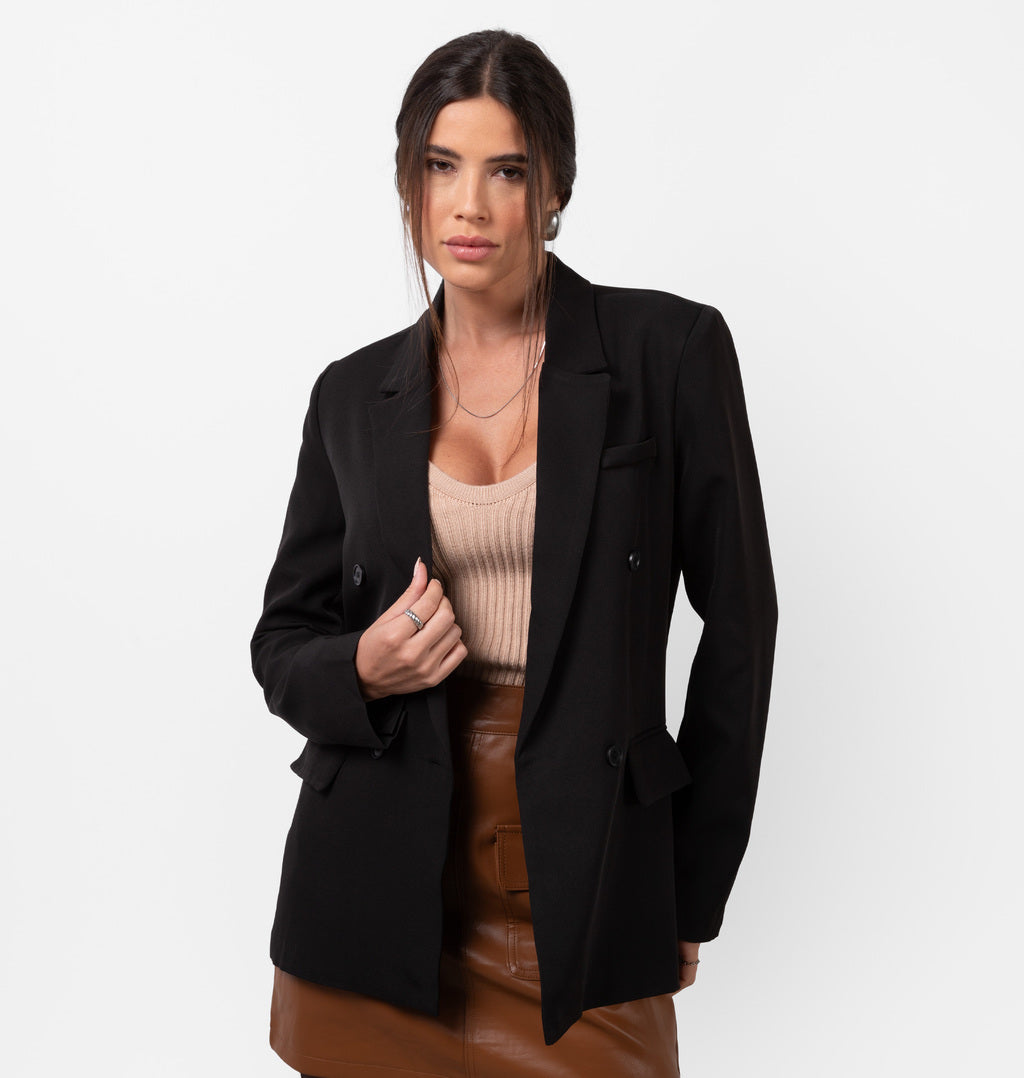Blazer Over Em Alfaiataria Com Botões
