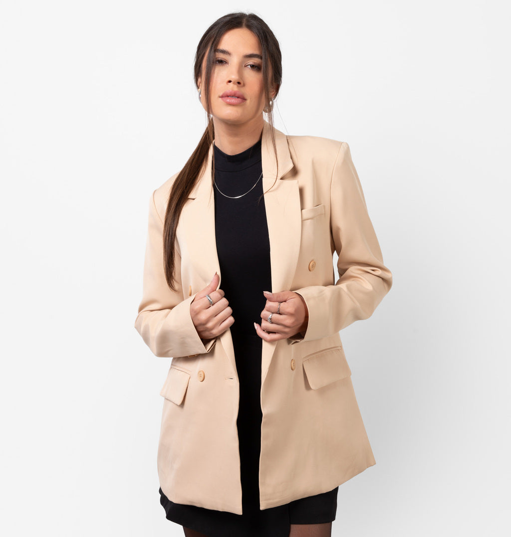 Blazer Over Em Alfaiataria Com Botões