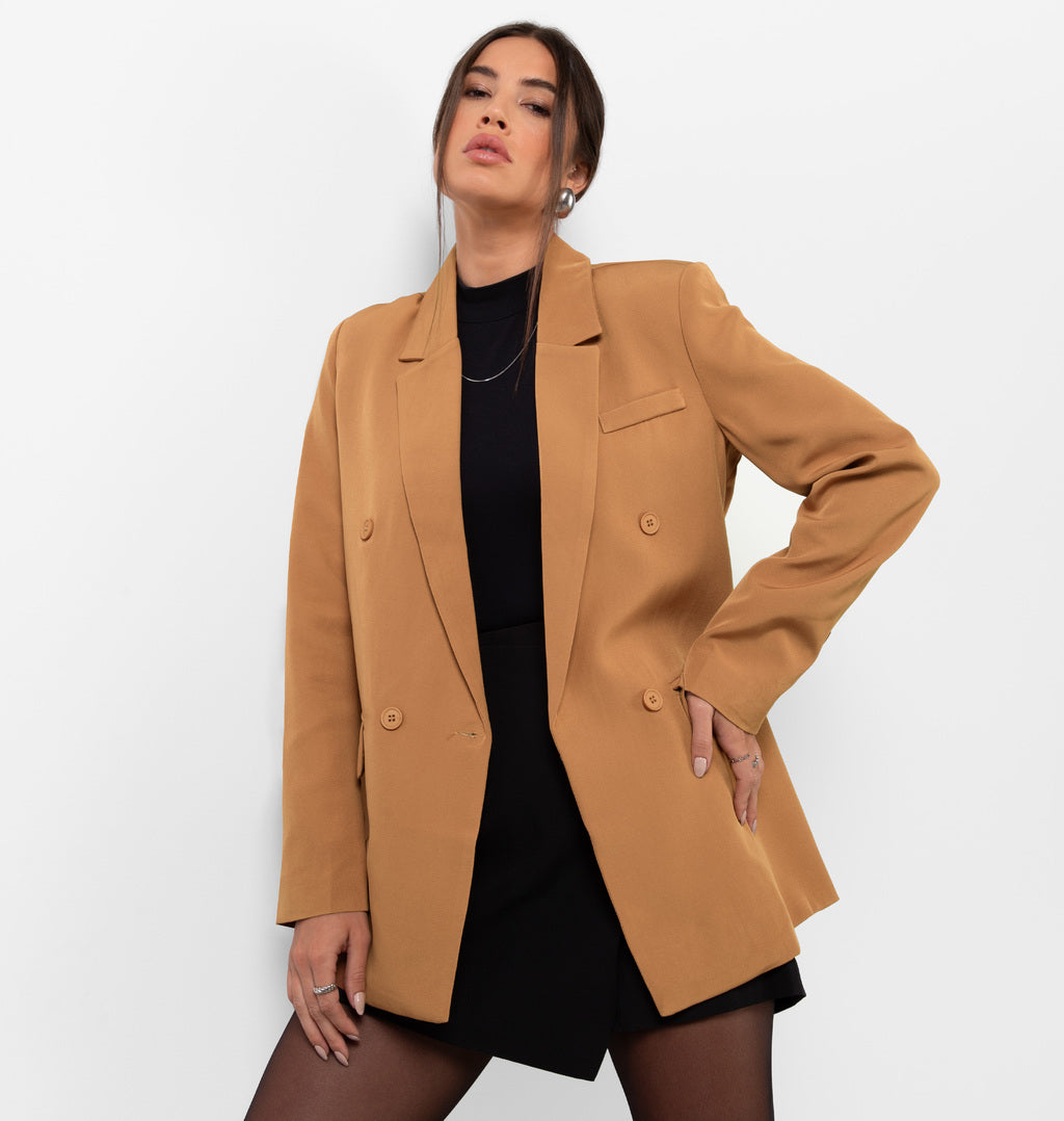 Blazer Over Em Alfaiataria Com Botões
