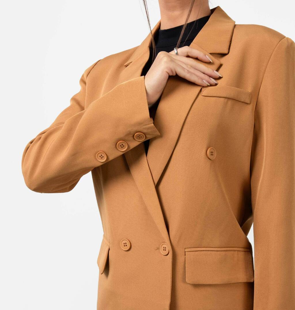 Blazer Over Em Alfaiataria Com Botões